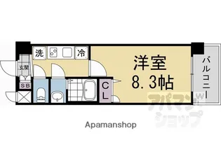 ソルテラス京都西大路 郁【704号室】の間取り