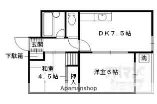 コーポ木の実【202号室】の間取り