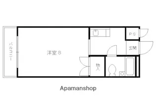 パレス桃山【202号室】の間取り
