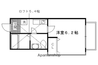 ベルビュー深草【208号室】の間取り