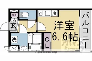 「アドバンス京都レイズ」【4階】の間取り