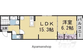 六条院ASAI【203号室】の間取り