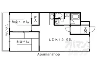 コーポ船越【2階】の間取り