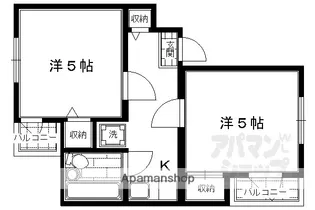 アブレスト西洞院【3B号室】の間取り