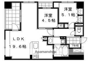 プレサンスロジェ烏丸御池【201号室】の間取り