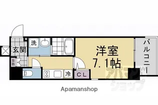 エストゥルース京都【901号室】の間取り