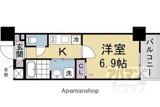エストゥルース京都【402号室】の間取り