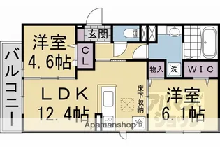アイル京都八条【1階】の間取り