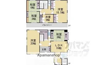 京都府京都市南区東九条西明田町【一戸建】の間取り