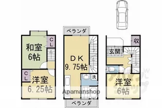 京都府京都市南区久世大薮町【一戸建】の間取り