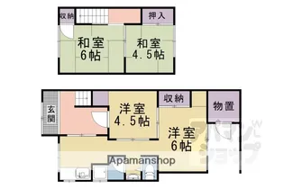 京都府京都市山科区西野小柳町【一戸建】の間取り