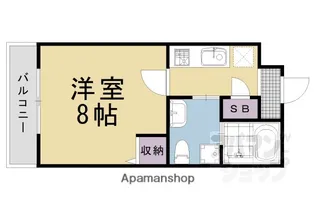 GLADVIS二条式部【402号室】の間取り