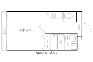 CLAIRITOKEN(クレールイトーケン)【107号室】の間取り