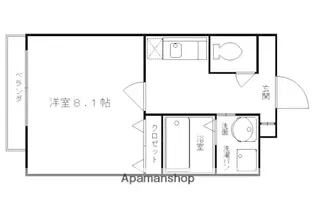 CLAIRITOKEN(クレールイトーケン)【205号室】の間取り