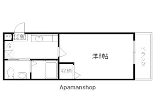 フラッティ西本願寺【4階】の間取り