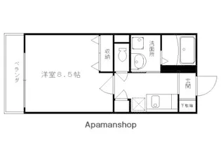 シャーメゾン原田【1階】の間取り