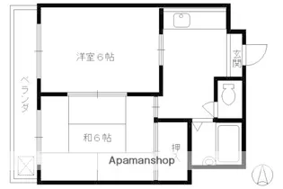第二嶋本マンション【3階】の間取り