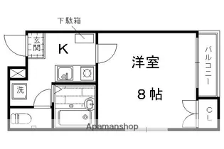 奥田マンション【101号室】の間取り