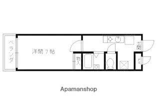 第一大宮ハイツ【2階】の間取り