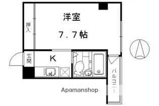サンロイヤル五条大橋【401号室】の間取り