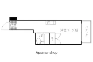 スカイハウスVOLVO【407号室】の間取り