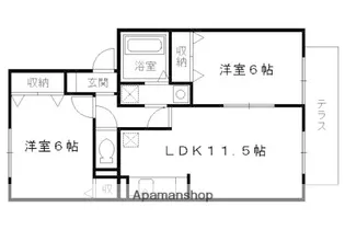 セジュールハピネスA棟【2階】の間取り
