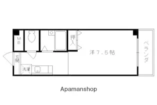 プリマード御陵【107号室】の間取り