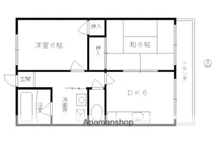 ルミナス桂川【1階】の間取り