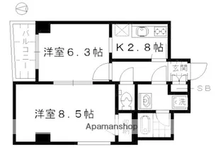【分譲】デ・リード烏丸五条【4階】の間取り
