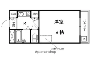 サンフェスタ東福寺(A・B棟)【A106号室】の間取り