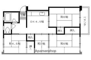 石原団地【3階】の間取り