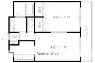 DETOMー1東福寺【3階】の間取り