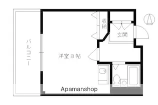 フラッツ本町月ノ輪【204号室】の間取り