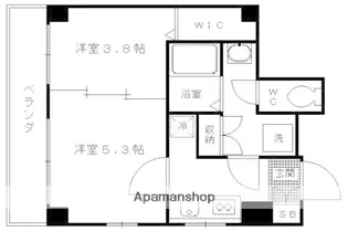 プリシード東福寺レジデンス【3階】の間取り
