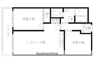 第1洛西ハイツ【3階】の間取り