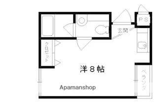 レッドボールコート上鳥羽【304号室】の間取り
