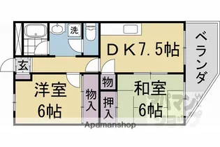 サンプラザ神足【217号室】の間取り