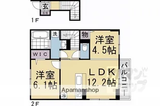 キャッスルヴュー山口【205号室】の間取り