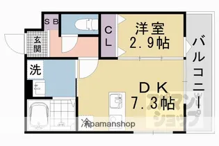 FORT SAKURA 椥辻【101号室】の間取り