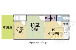 緑園荘【1-3号室】の間取り