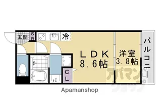 (仮称)グランデコート御陵天徳町【206号室】の間取り