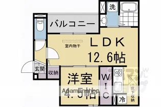 GRAMM丹波口【101号室】の間取り