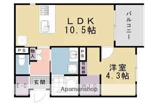 (仮称)中京区姉小路通堀川東入鍛冶町【101号室】の間取り