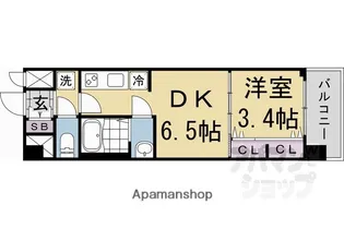 プレサンス十条凛華【424号室】の間取り