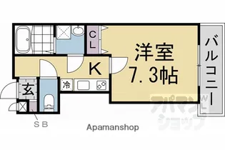 仮称)桃山水野左近西町アパート【207号室】の間取り