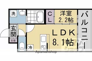 アドバンス京都リエートⅡ【5階】の間取り