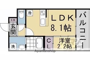 アドバンス京都リエートⅡ【5階】の間取り