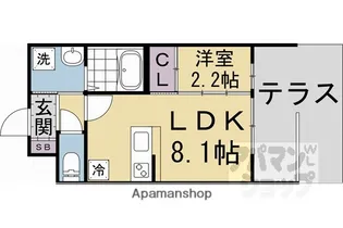 アドバンス京都リエートⅡ【1階】の間取り