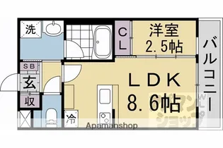ESTRUTHKYOTOⅡ【5階】の間取り