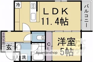 ESTRUTHKYOTOⅡ【1階】の間取り